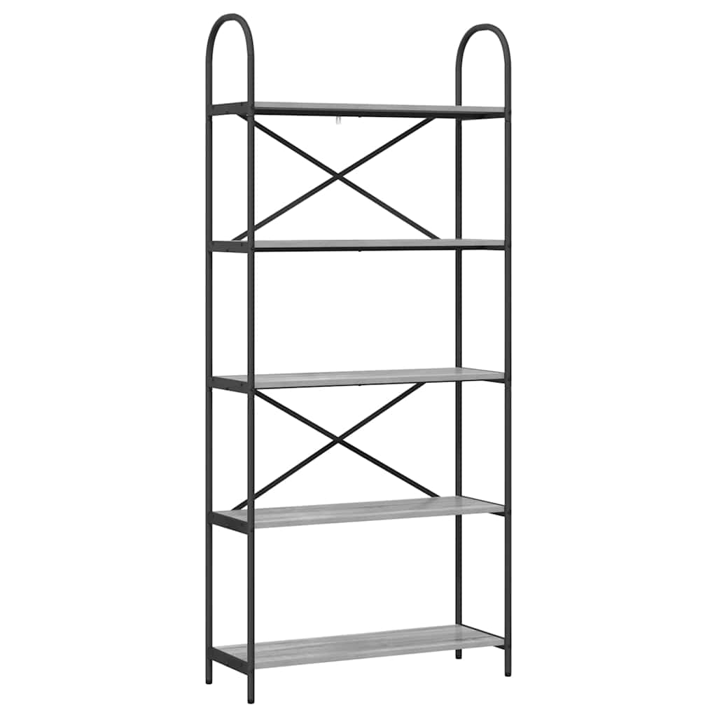 Bücherregal Graues Sonoma 80 x 30 x 183 cm Holzwerkstoff