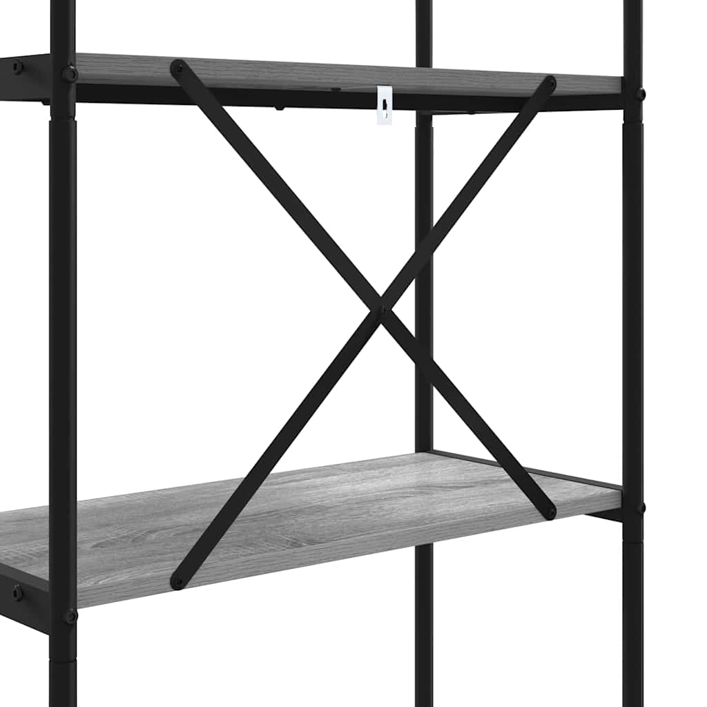 Bücherregal Graues Sonoma 80 x 30 x 146 cm Holzwerkstoff