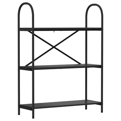 Bücherregal Schwarz Eichen-Optik 80 x 30 x 109 cm Holzwerkstoff