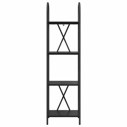 Bücherregal Schwarz Eichen-Optik 40 x 30 x 146 cm Holzwerkstoff