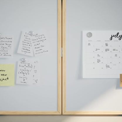 Info-Tafel Weiß 80 x 80 x 1,4 cm Massivholz Kiefer