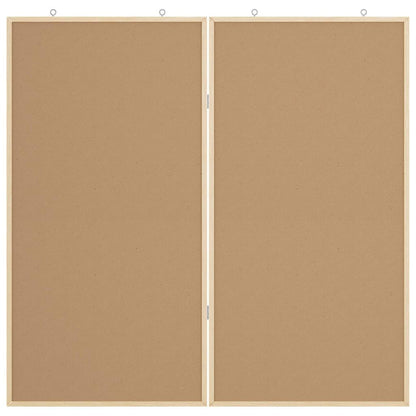 Info-Tafel Schwarz 80 x 80 x 1,4 cm Massivholz Kiefer