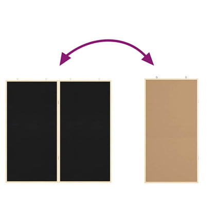 Info-Tafel Schwarz 80 x 80 x 1,4 cm Massivholz Kiefer