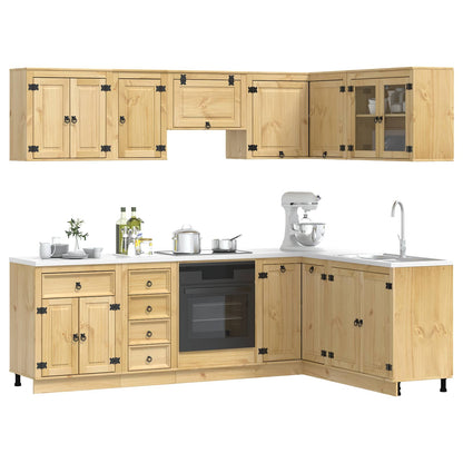 Schrank mit Regal SKI 10 pcs Honigbraun Massives Kiefernholz