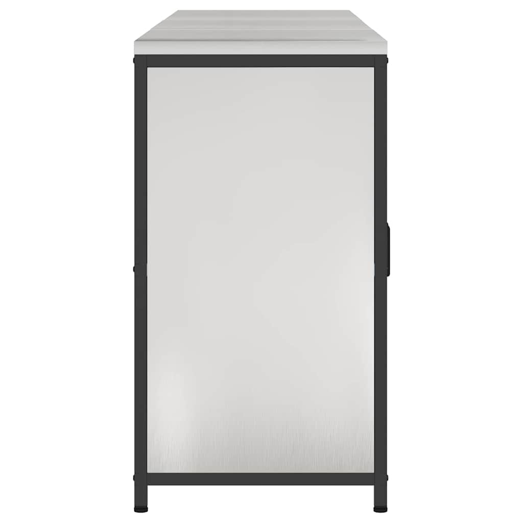 Aufbewahrungsset für die Küche mit Regal 3 pcs Silber Edelstahl