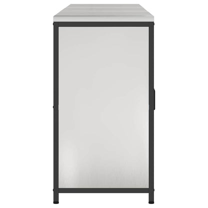 Aufbewahrungsset für die Küche mit Regal 3 pcs Silber Edelstahl