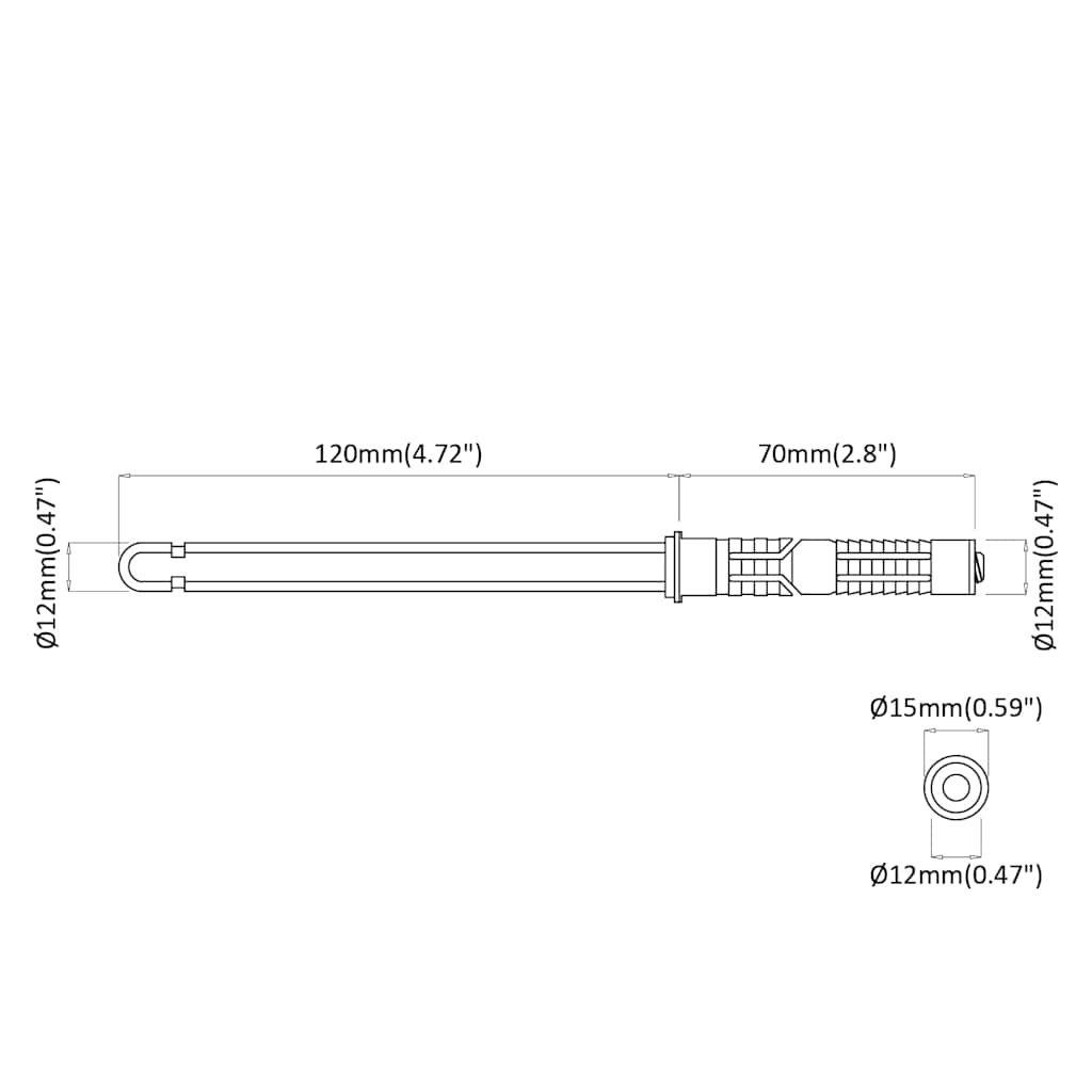 Schwebende Regalträger 12 pcs Beige Ø12 x 190 mm Stahl