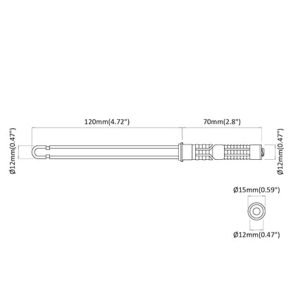 Schwebende Regalträger 12 pcs Beige Ø12 x 190 mm Stahl