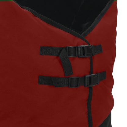 Pferdedecke Dunkelgrün und Schwarz 85 cm Polyester