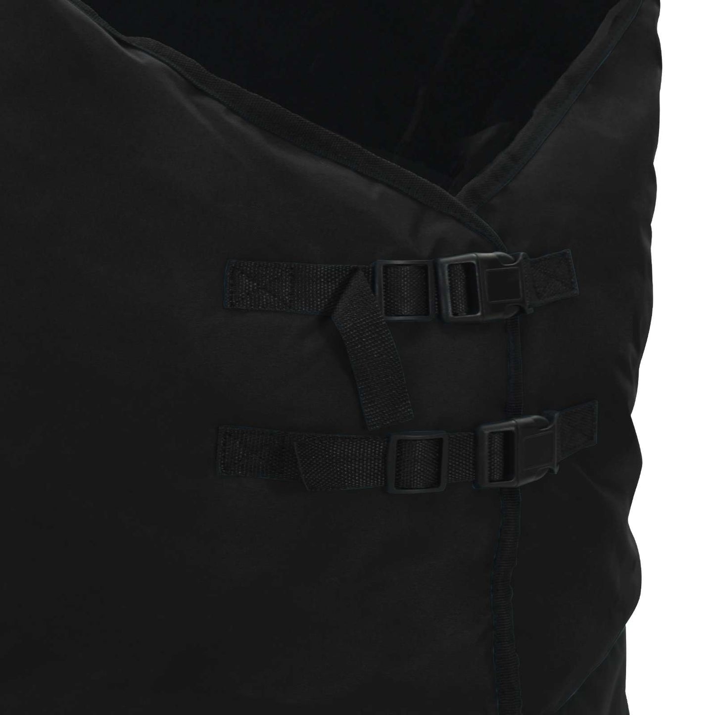 Pferdedecke Dunkelgrün und Schwarz 155 cm Polyester