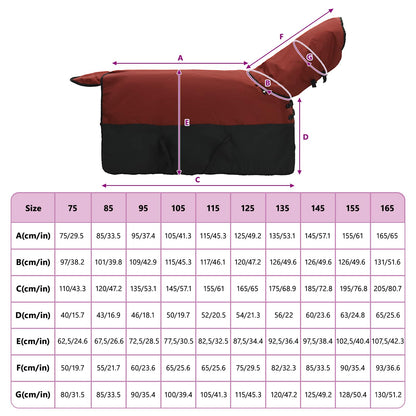 Pferdedecke Dunkelgrün und Schwarz 95 cm Polyester