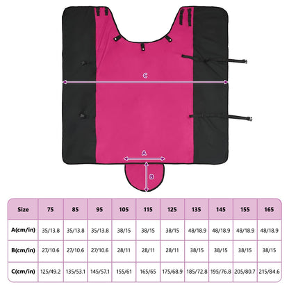 Pferdedecke Rosa und Schwarz 95 cm Polyester