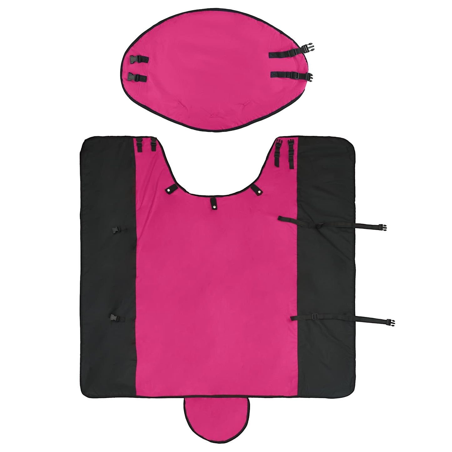 Pferdedecke Rosa und Schwarz 95 cm Polyester