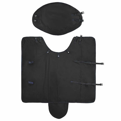 Pferdedecke Dunkelgrün und Schwarz 105 cm Polyester