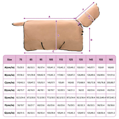 Pferdedecke Cappuccino 155 cm Polyester