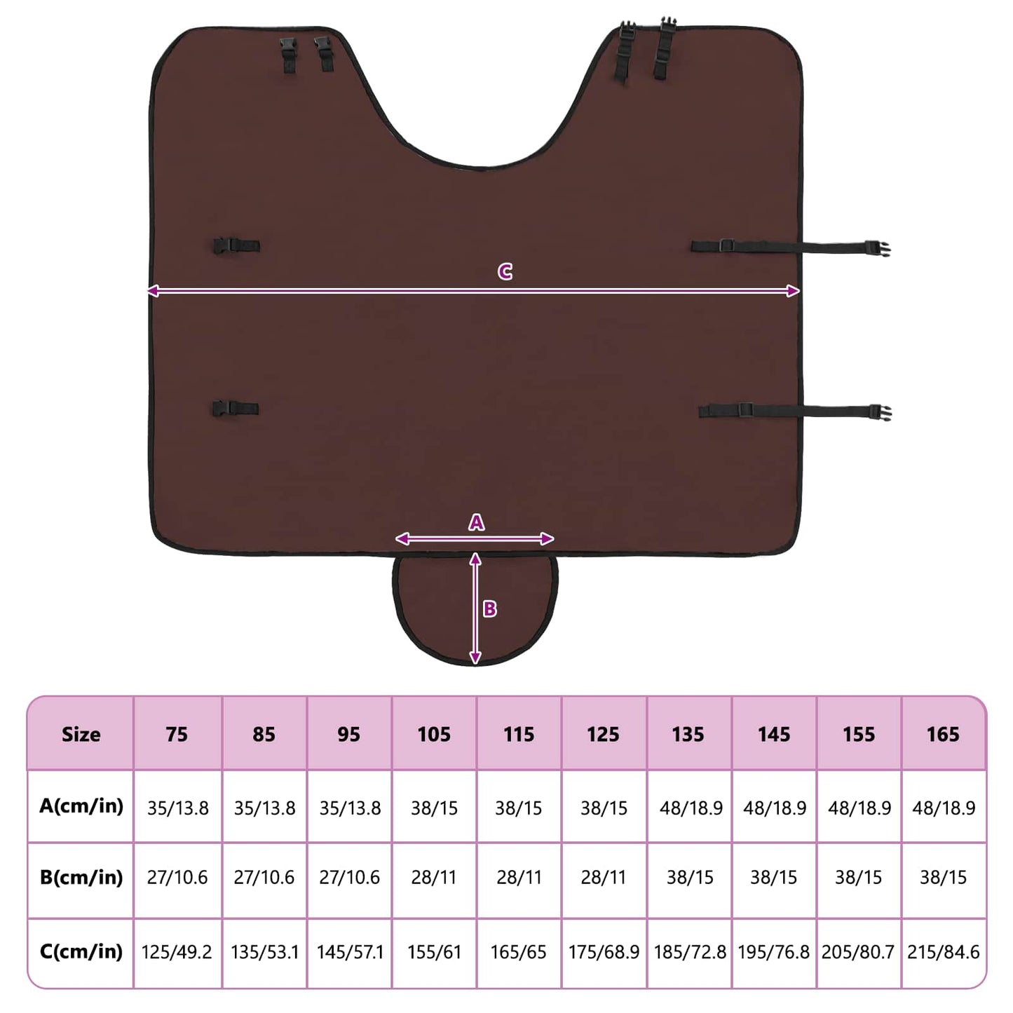 Pferdedecke Volles Dunkelbraun Polyester