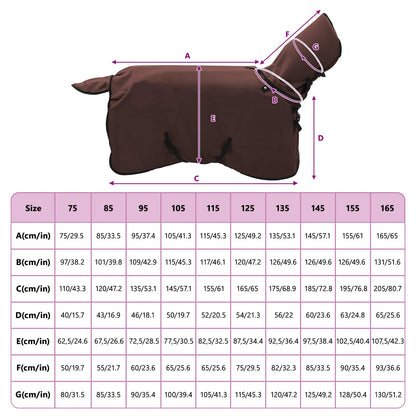 Pferdedecke Volles Dunkelbraun Polyester