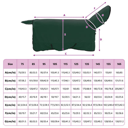 Pferdedecke Dunkelgrün Polyester