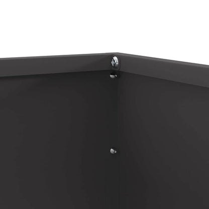 Raseneinfassung 6 pcs Schwarz 50 x 50 x 13 cm Stahl