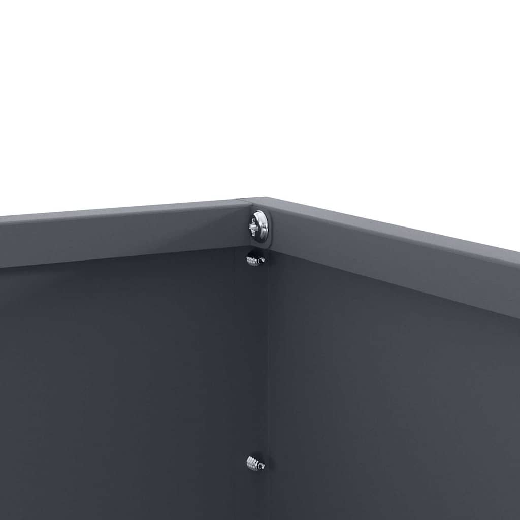 Raseneinfassung Anthrazit 60 x 60 x 13 cm Stahl