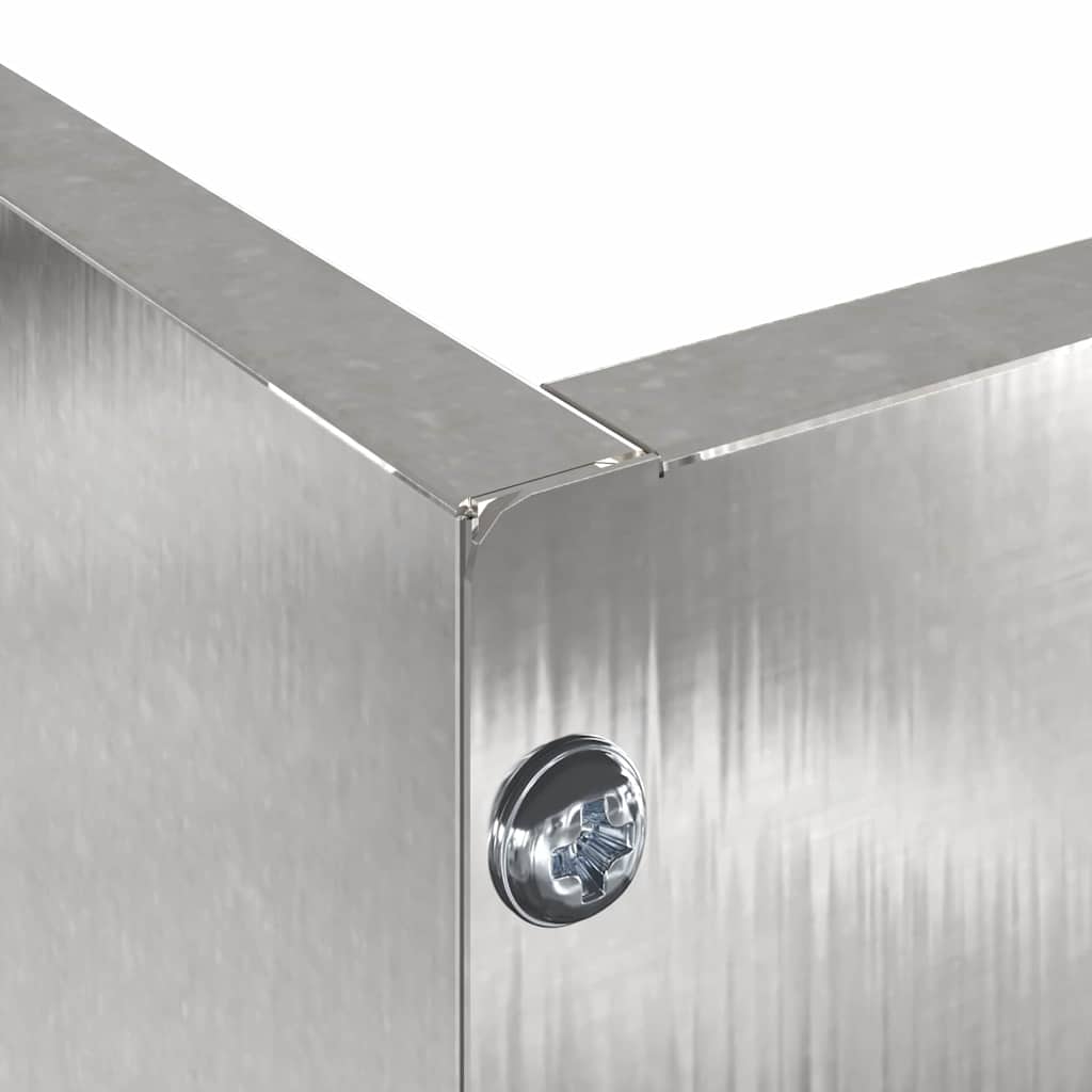 Raseneinfassung 6 pcs Silber 60 x 60 x 13 cm Edelstahl