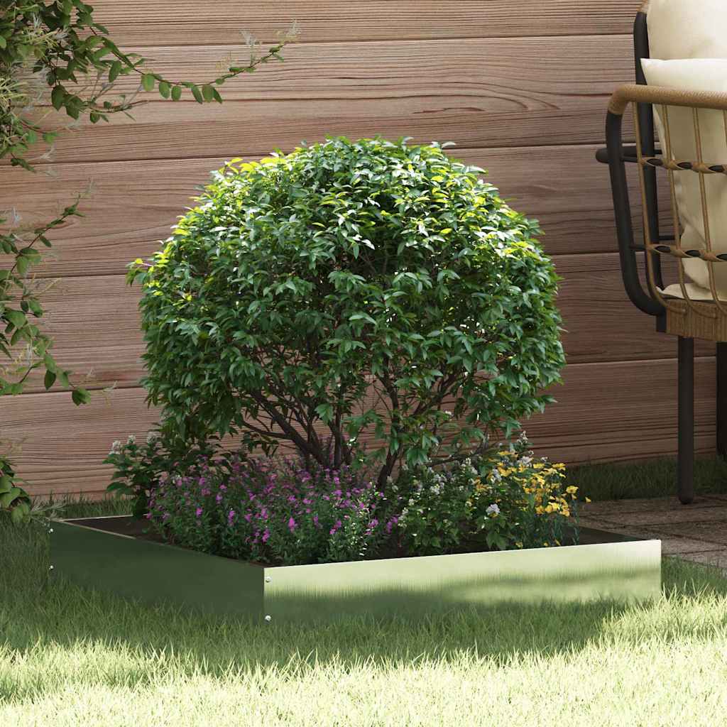 Raseneinfassung 6 pcs Silber 60 x 60 x 13 cm Edelstahl