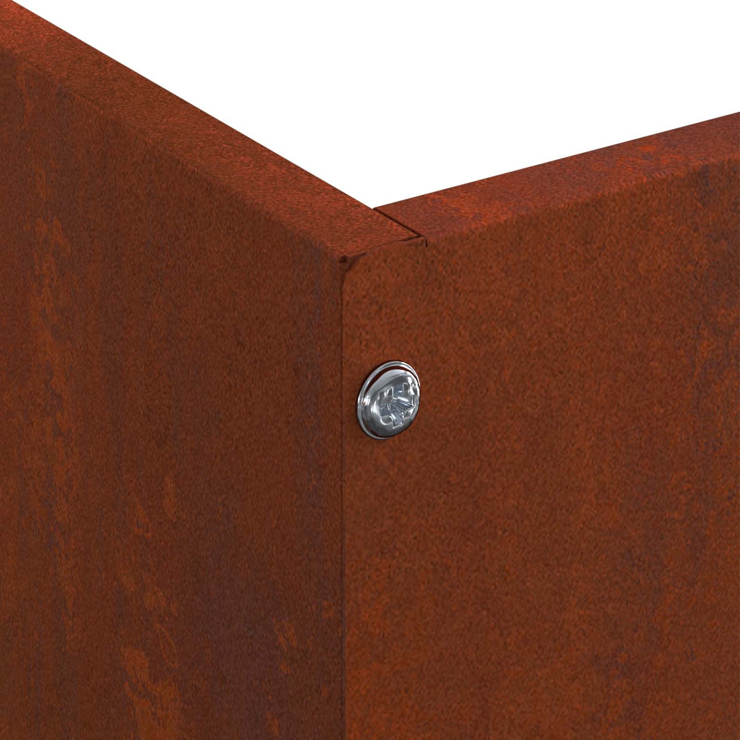 Raseneinfassung Rostig 60 x 60 x 13 cm Wetterfeststahl