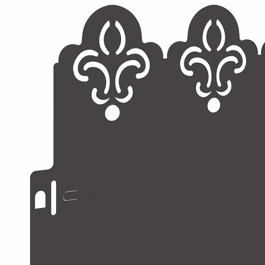 Rasenkanten 10 pcs Schwarz 103 x 0,05 x 22 cm Stahl