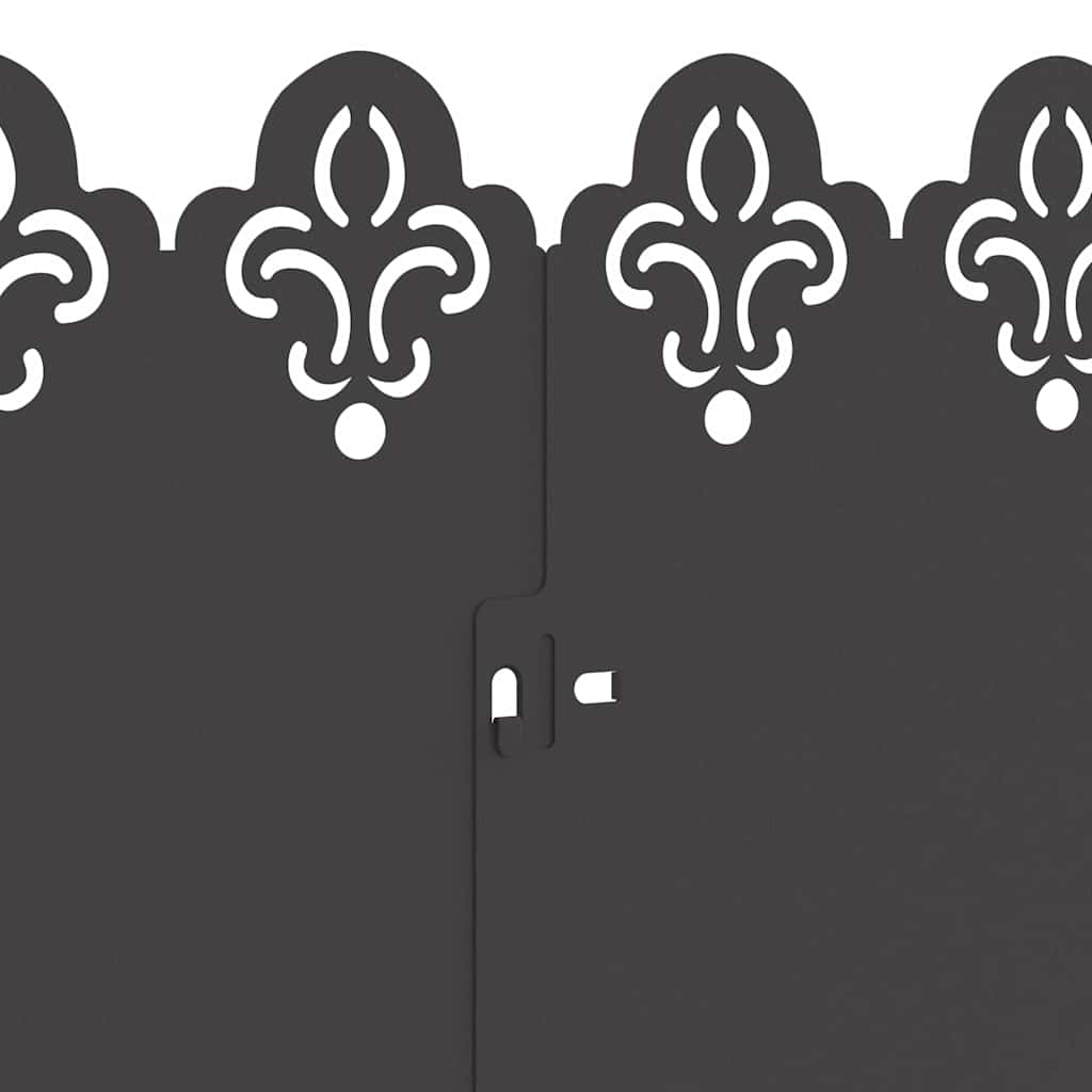 Rasenkanten 10 pcs Schwarz 103 x 0,05 x 22 cm Stahl