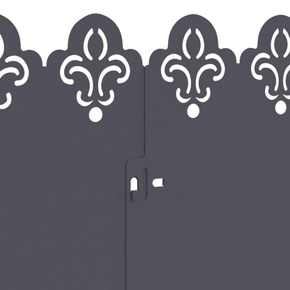 Rasenkanten 20 pcs Anthrazit 103 x 0,05 x 22 cm Stahl