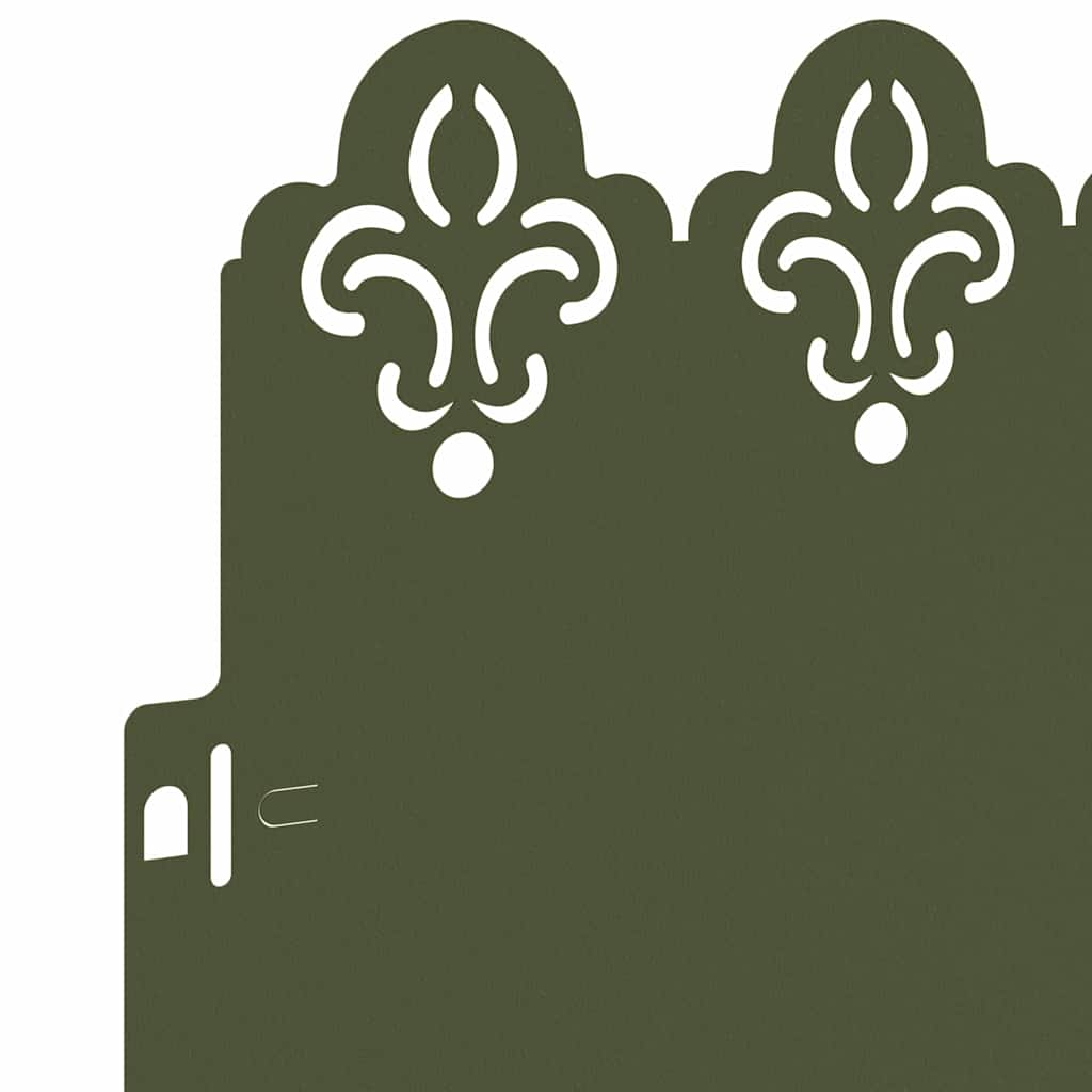 Rasenkanten 30 pcs Olive Grün 103 x 0,05 x 22 cm Stahl