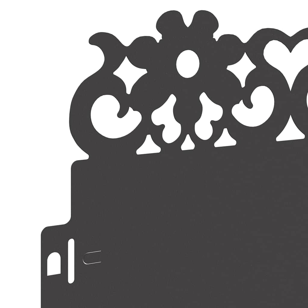 Rasenkanten 10 pcs Schwarz 103 x 0,05 x 22 cm Stahl