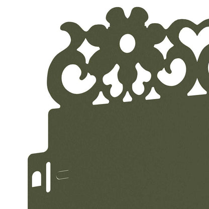 Rasenkanten 10 pcs Olive Grün 103 x 0,05 x 22 cm Stahl