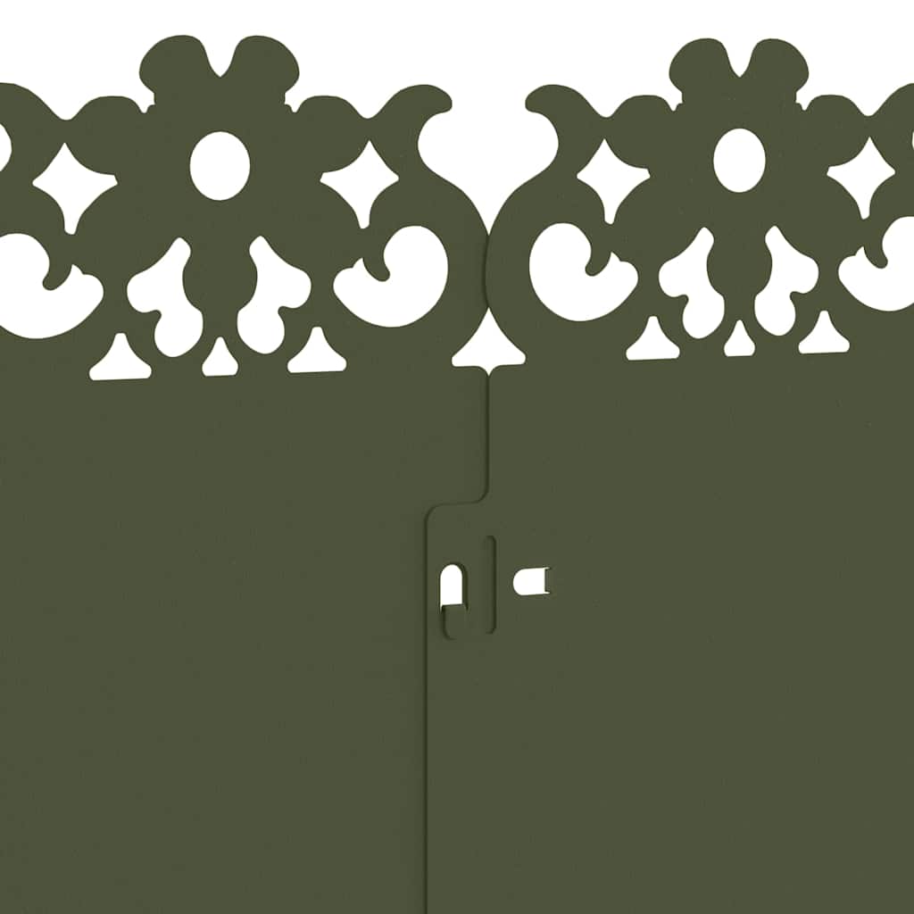 Rasenkanten 10 pcs Olive Grün 103 x 0,05 x 22 cm Stahl