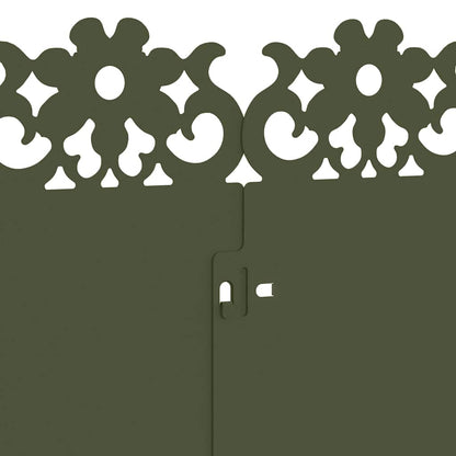 Rasenkanten 10 pcs Olive Grün 103 x 0,05 x 22 cm Stahl