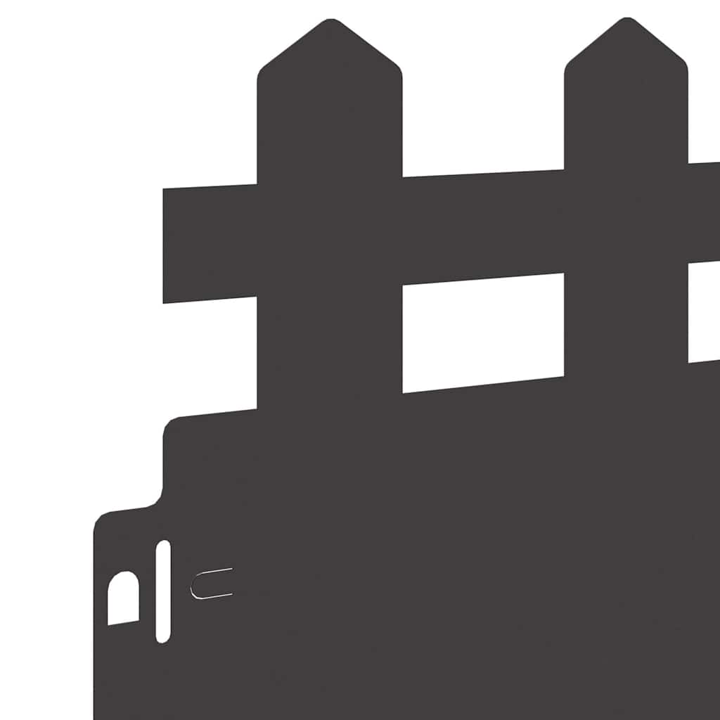 Rasenkanten 20 pcs Schwarz 103 x 0,05 x 22 cm Stahl