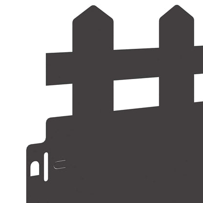 Rasenkanten 20 pcs Schwarz 103 x 0,05 x 22 cm Stahl