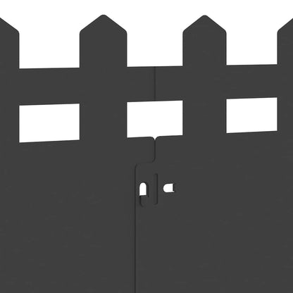 Rasenkanten 30 pcs Schwarz 103 x 0,05 x 22 cm Stahl