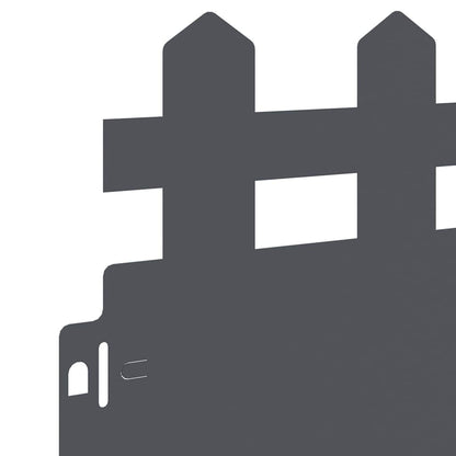 Rasenkanten 10 pcs Anthrazit 103 x 0,05 x 22 cm Stahl