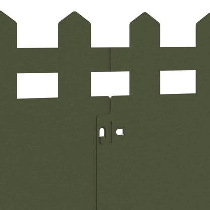 Rasenkanten 30 pcs Olive Grün 103 x 0,05 x 22 cm Stahl