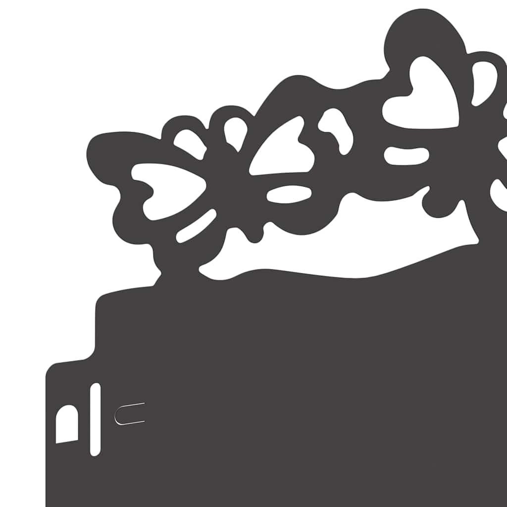 Rasenkanten 10 pcs Schwarz 103 x 0,05 x 22 cm Stahl