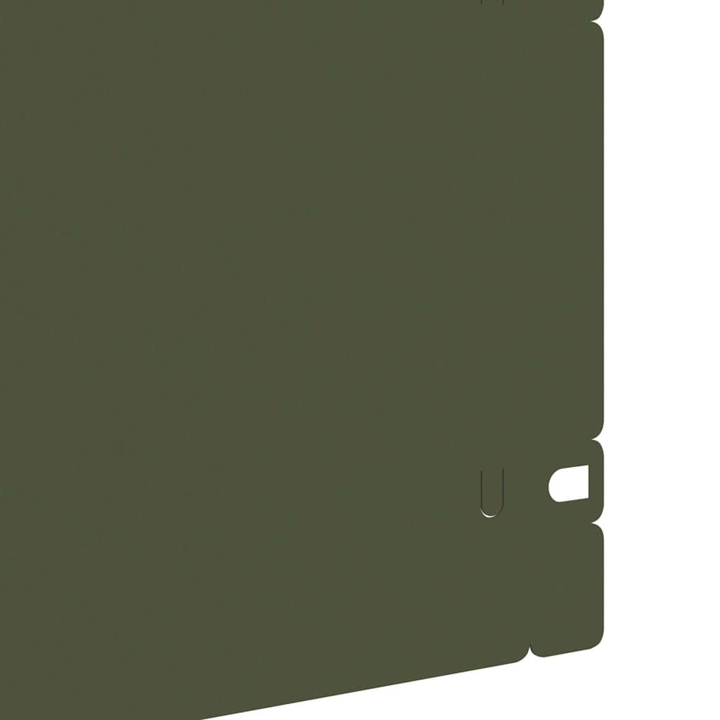 Rasenkanten 10 pcs Olive Grün 103 x 0,05 x 22 cm Stahl