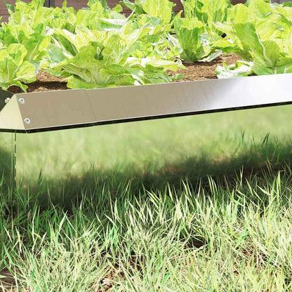 Schneckenzaun Silber 50 x 3,5 x 25 cm Verzinkter Stahl