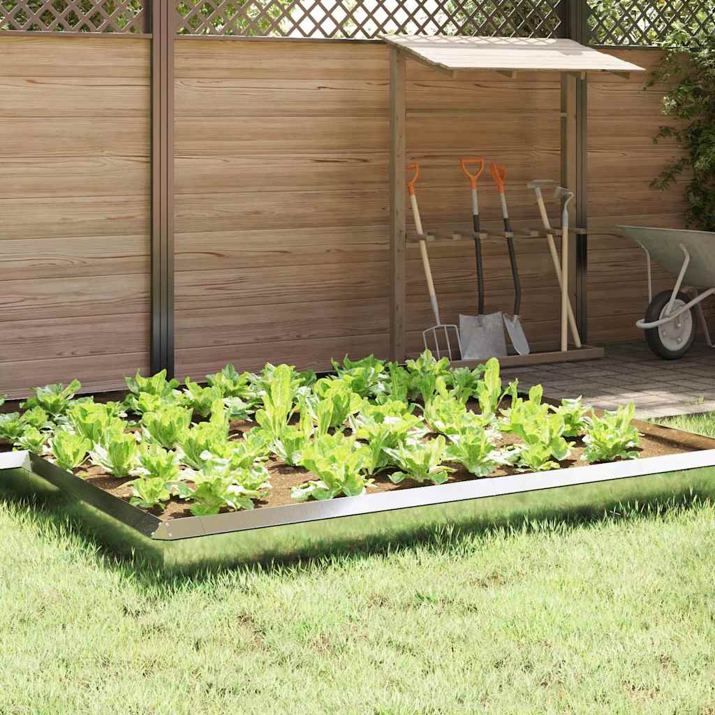 Schneckenzaun Silber 100 x 3,5 x 25 cm Verzinkter Stahl