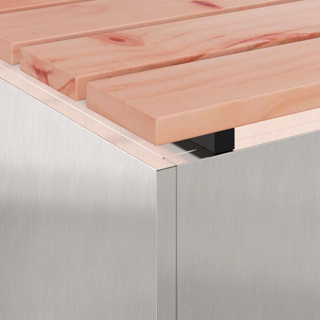 Gartenbank Edelstahl 80 x 40 x 43 cm