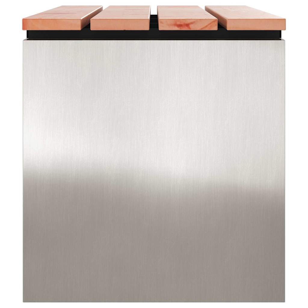 Gartenbank Edelstahl 80 x 40 x 43 cm