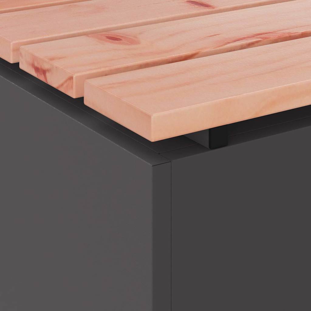 Gartenbank Schwarz 100 x 40 x 43 cm