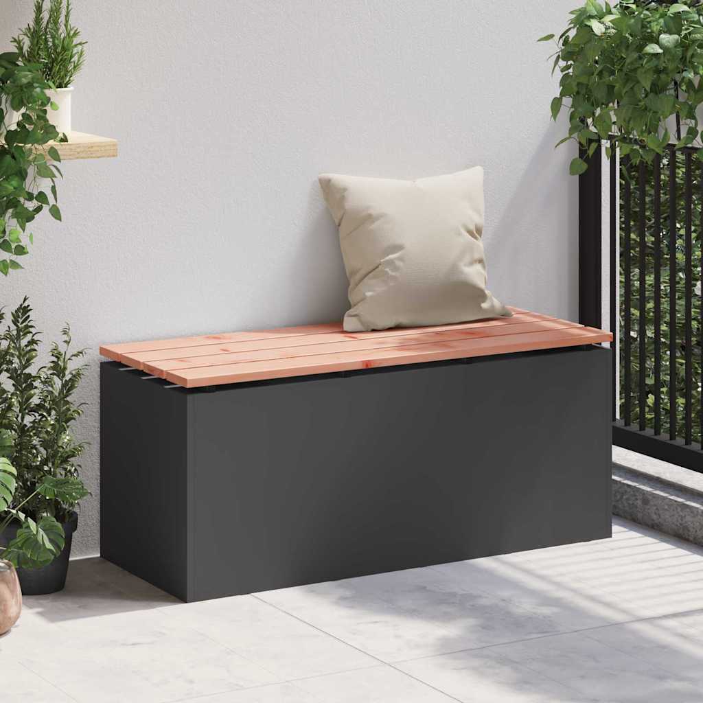 Gartenbank Schwarz 100 x 40 x 43 cm