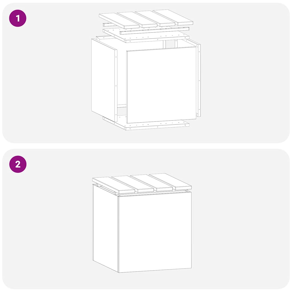 Gartenbank Schwarz 40 x 40 x 43 cm