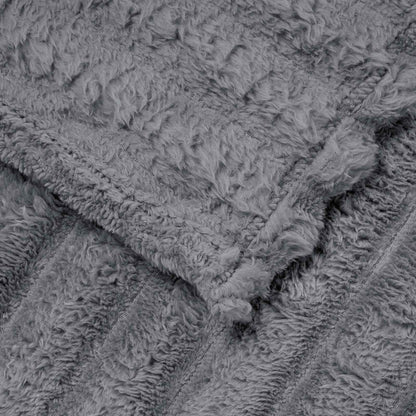 Überwurfdecke Dunkelgrau 200 x 150 cm Fleece